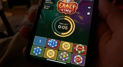 Crazy Time betting grid interface — AUD gateway integration